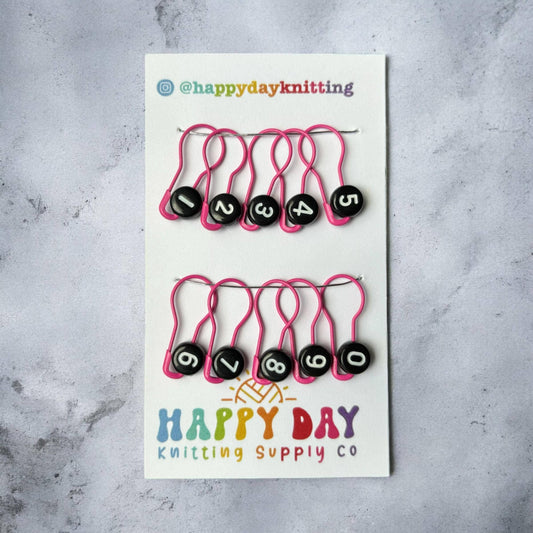 Bulb Pin Stitch Markers for Knitting/Crochet - Set of 10