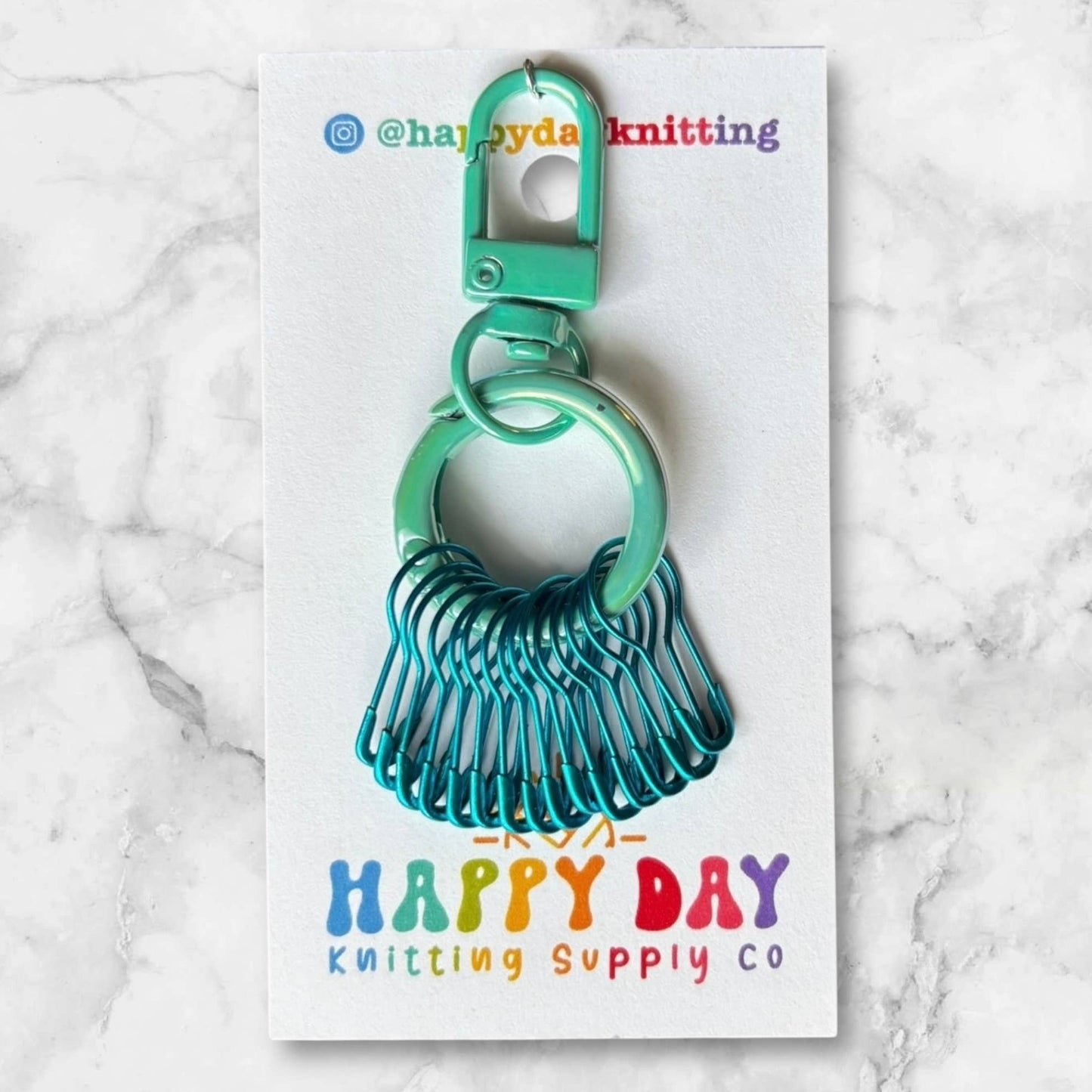 Stitch Marker Holder with 12 Bulb Pin Markers