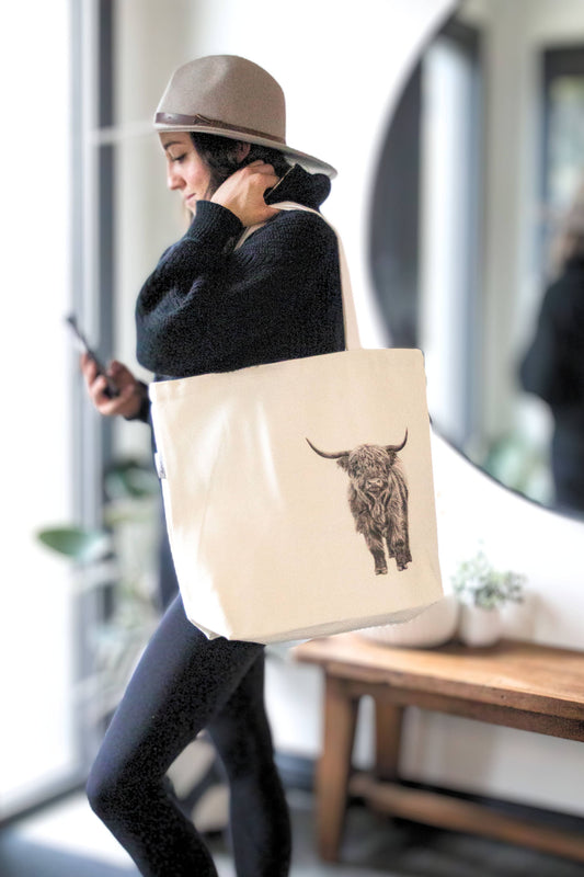 Sheep Tote Bag - With Pocket