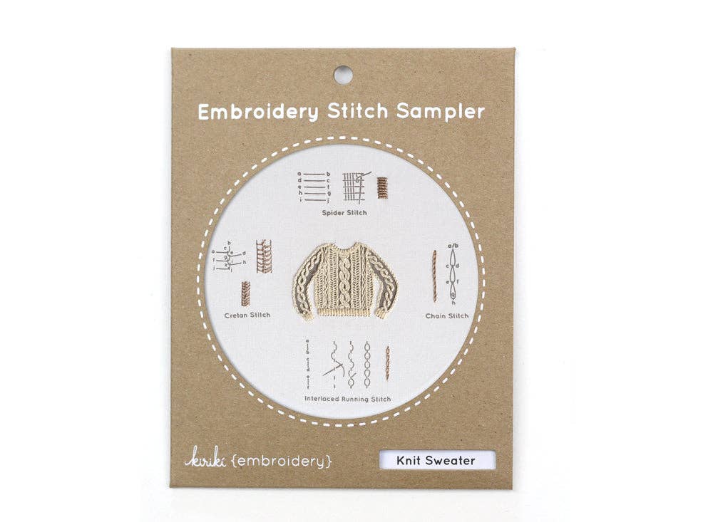 Knit Sweater | Embroidery Stitch Sampler