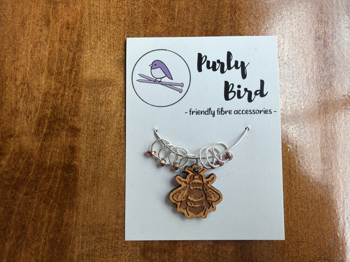 Bee Charm & Stitch Marker Set | 10mm