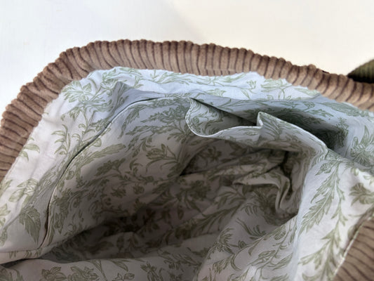 Floral & Corduroy Project Bag