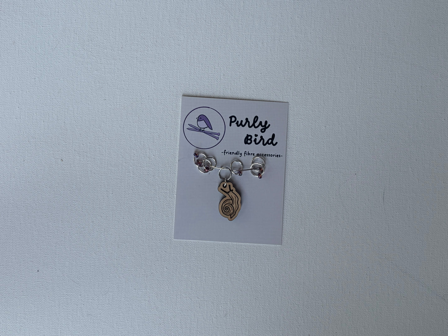 Snail Charm & Stitch Marker Set | 10mm