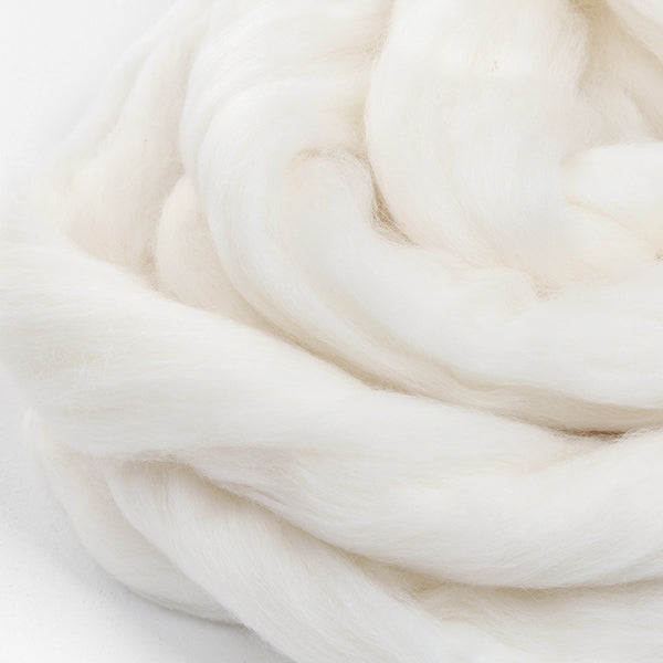 White Super Fine Merino Top – 19 Micron