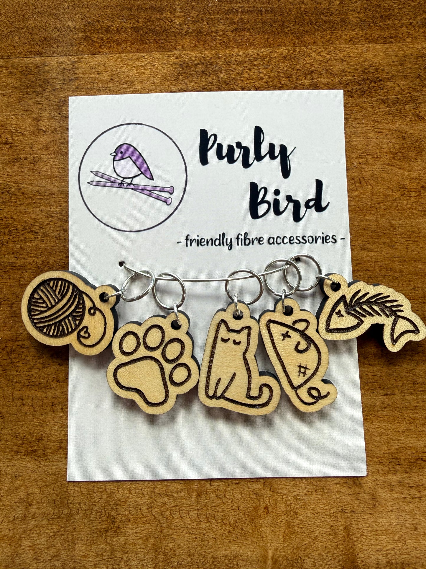 Cat Stitch Marker Charm Set | 10 mm