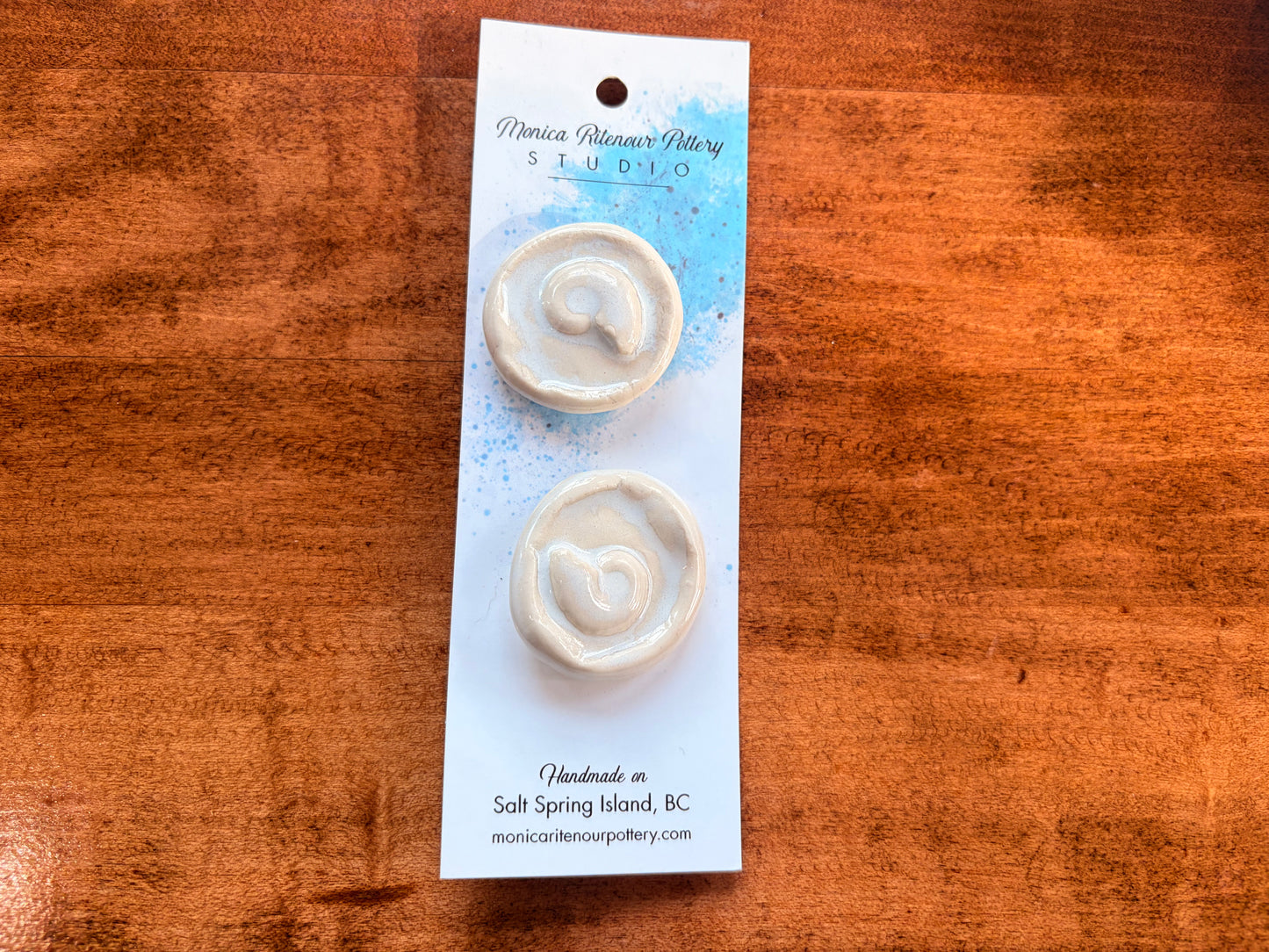 2 Shell Swirl Shank Buttons | 1 1/2”