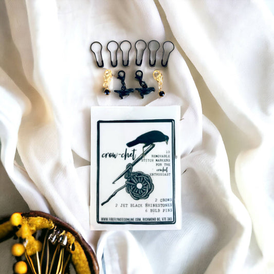 Crow-chet | Crochet Stitch Markers | Enamel