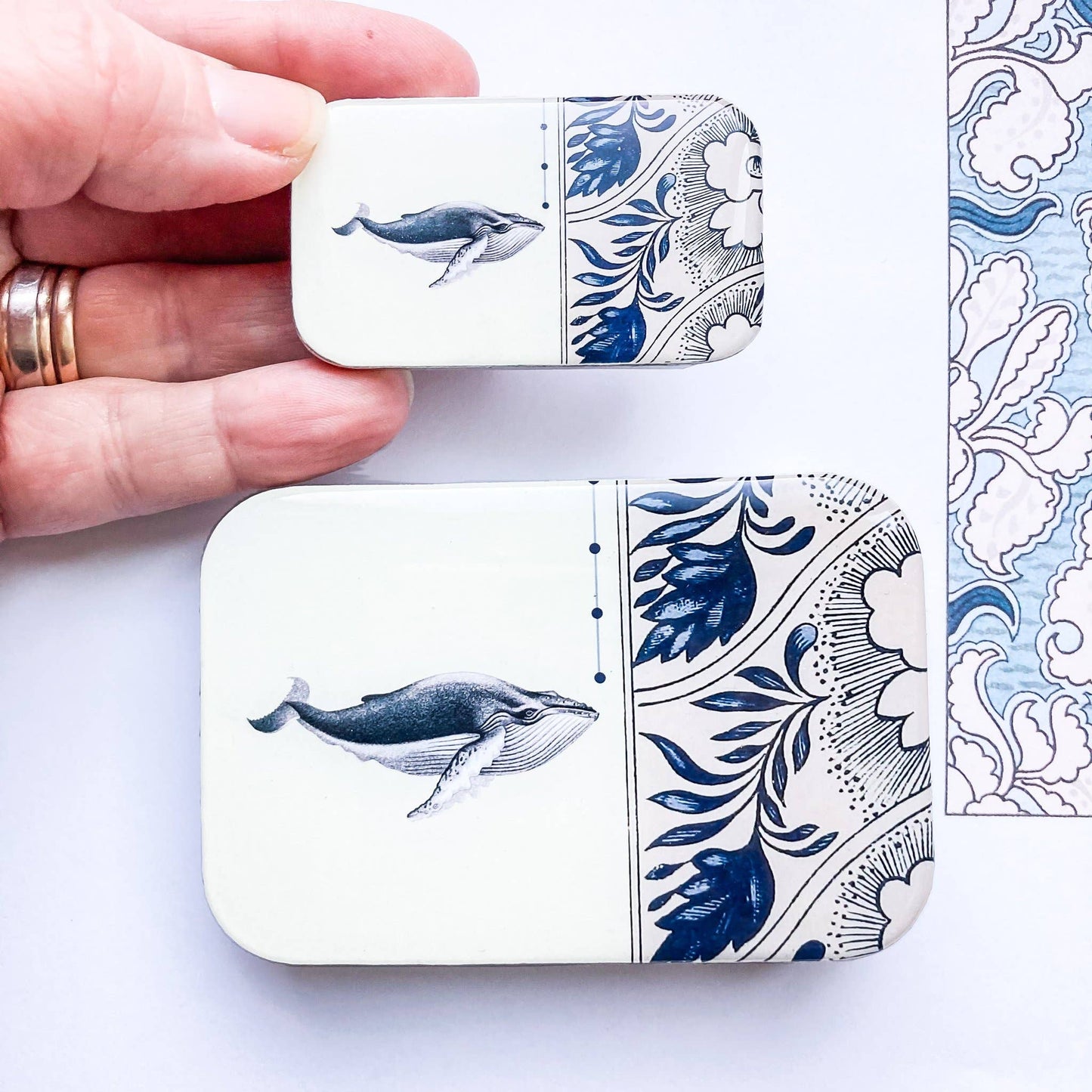 Notions Tin - Whale | Notion Storage Tin