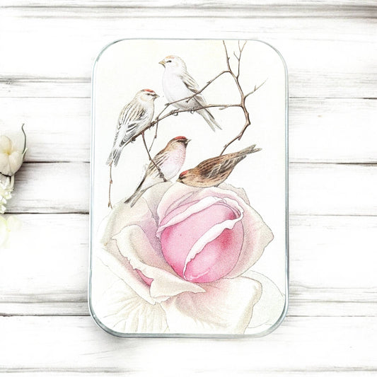 Vintage Rose & Birds | Notions Tin (Large)