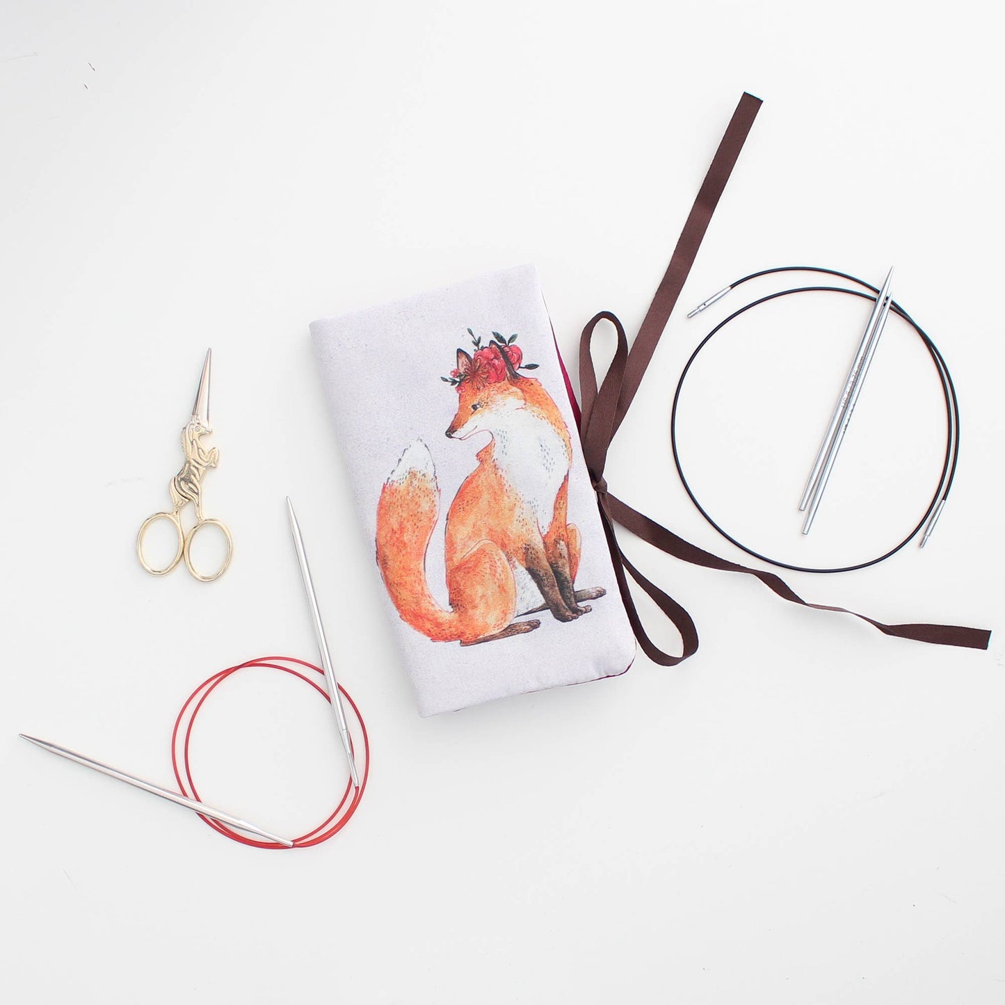 Lena the Fox | Needle Case | Pencil Roll: Multi