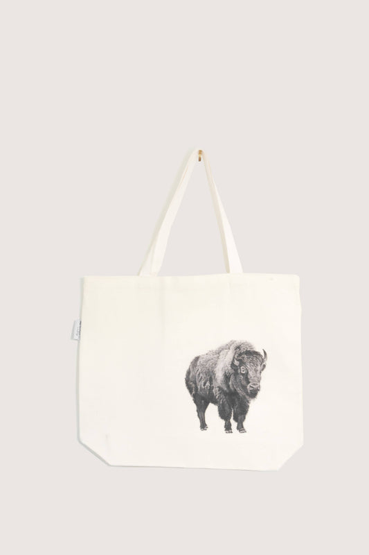 Bison Tote Bag - With Pocket
