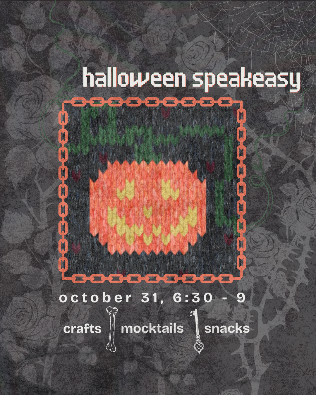 Halloween Speakeasy Night | Crafts, Mocktails & Snacks | October 31, 6:30 - 9