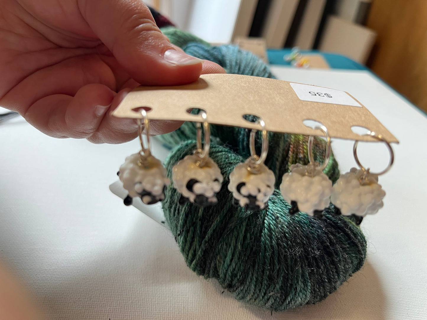 Sheep | Stitch Markers | Lampwork Glass