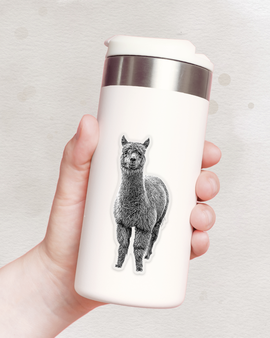 Alpaca Sticker - Dishwasher Safe