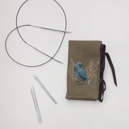Amber the Raven | Needle Case | Pencil Roll: Multi