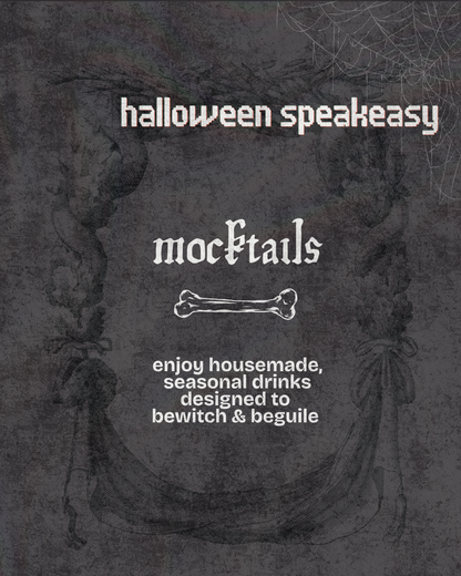 Halloween Speakeasy Night | Crafts, Mocktails & Snacks | October 31, 6:30 - 9