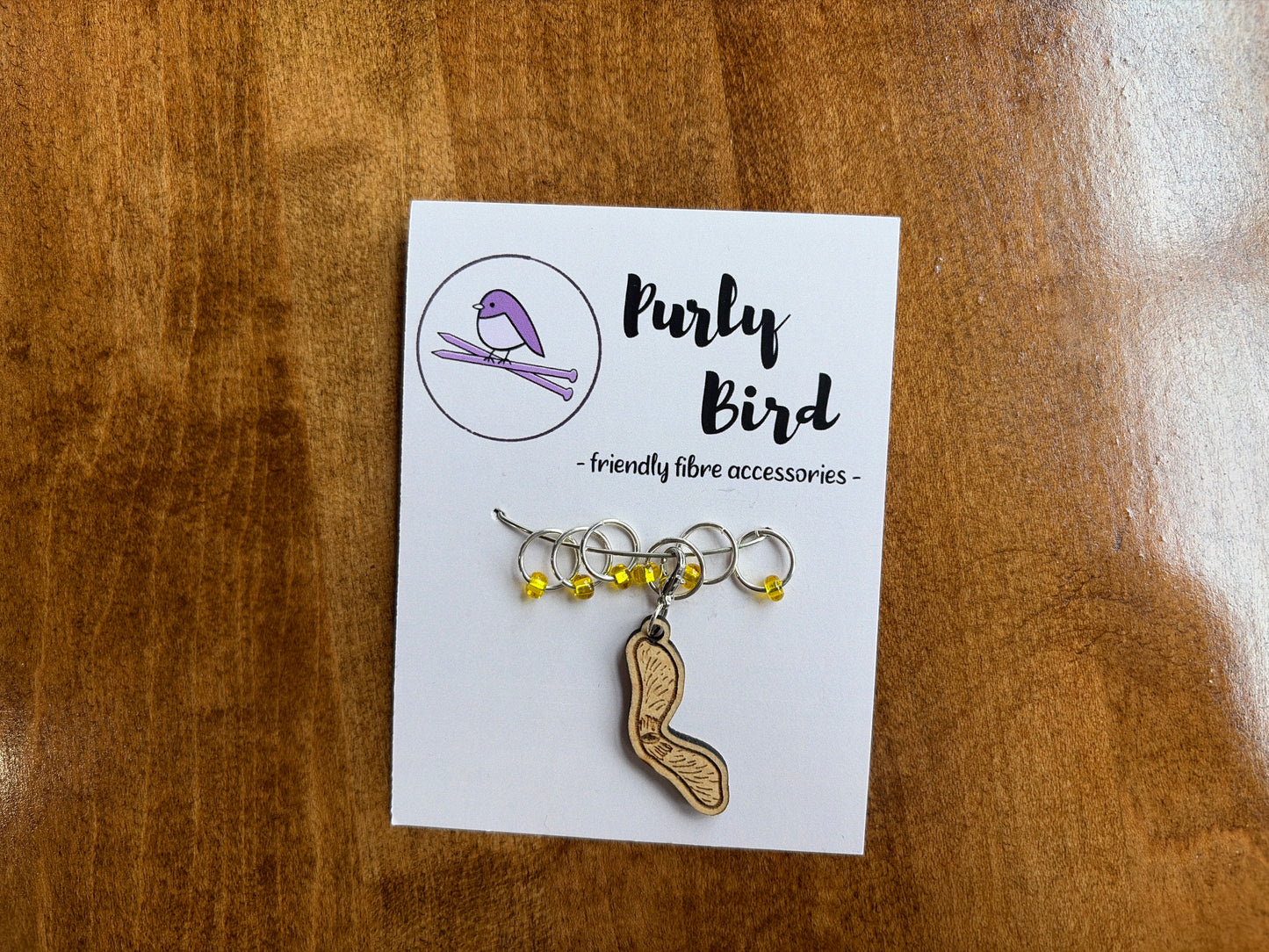 Maple Key Charms & Stitch Marker Set | 10 mm