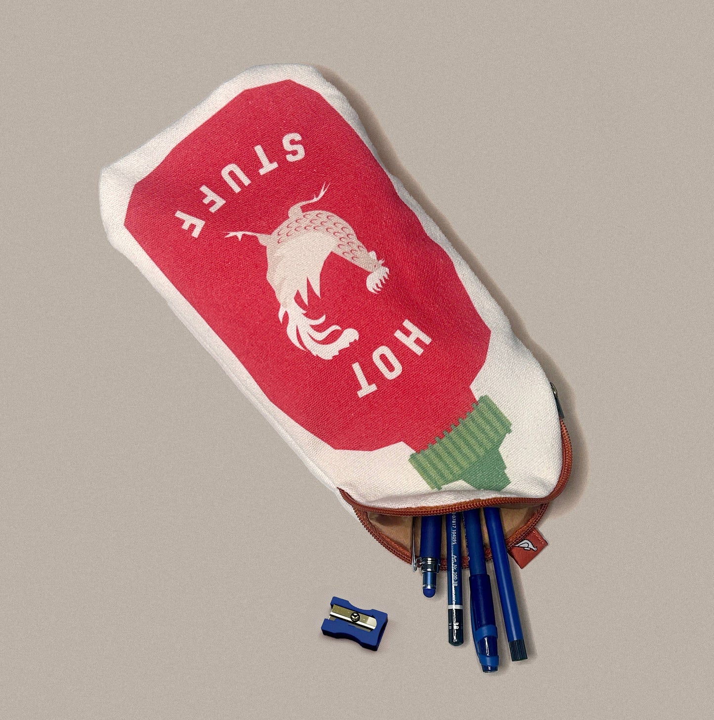 Hot Sauce Canvas Zipper Pouch/Pencil Case