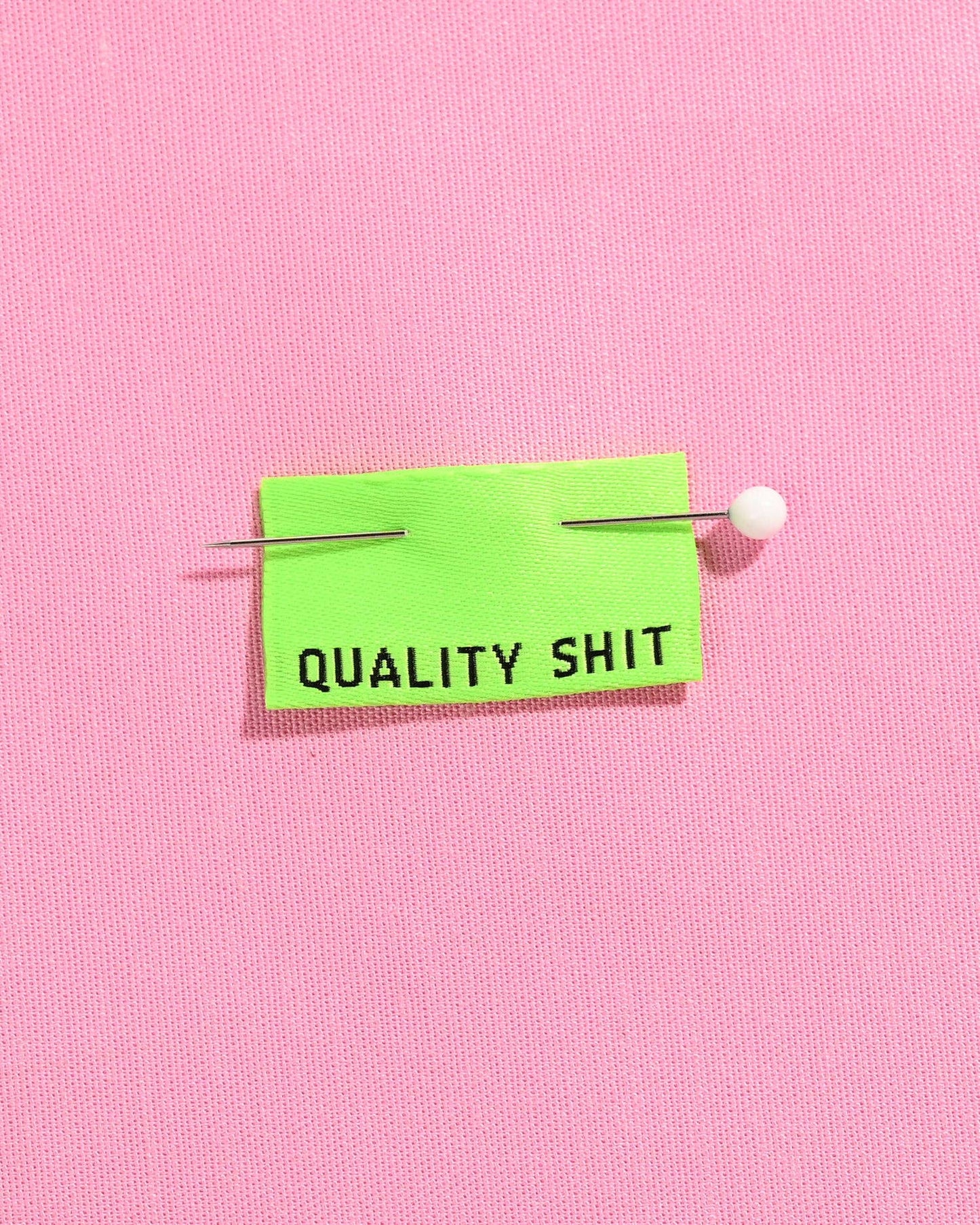 Quality Shit Woven Labels (Neon) | 6 Labels