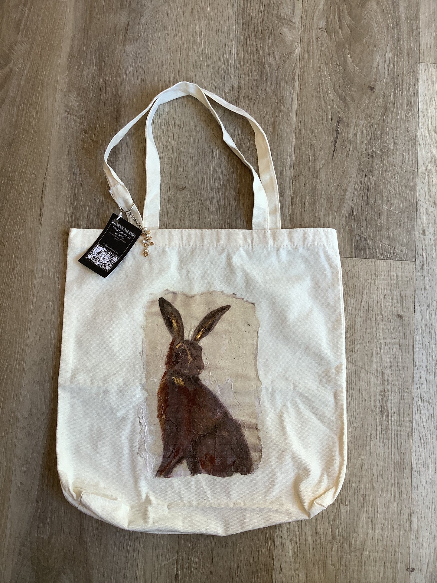 Painted Canvas Tote Bag