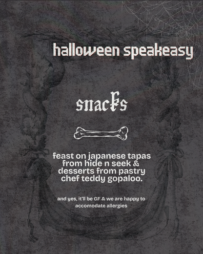 Halloween Speakeasy Night | Crafts, Mocktails & Snacks | October 31, 6:30 - 9