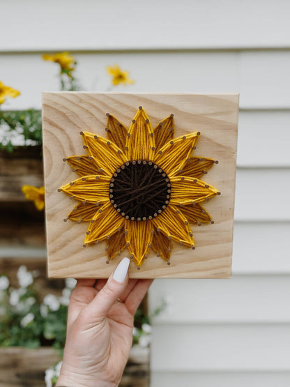 Sunflower DIY String Art Kit