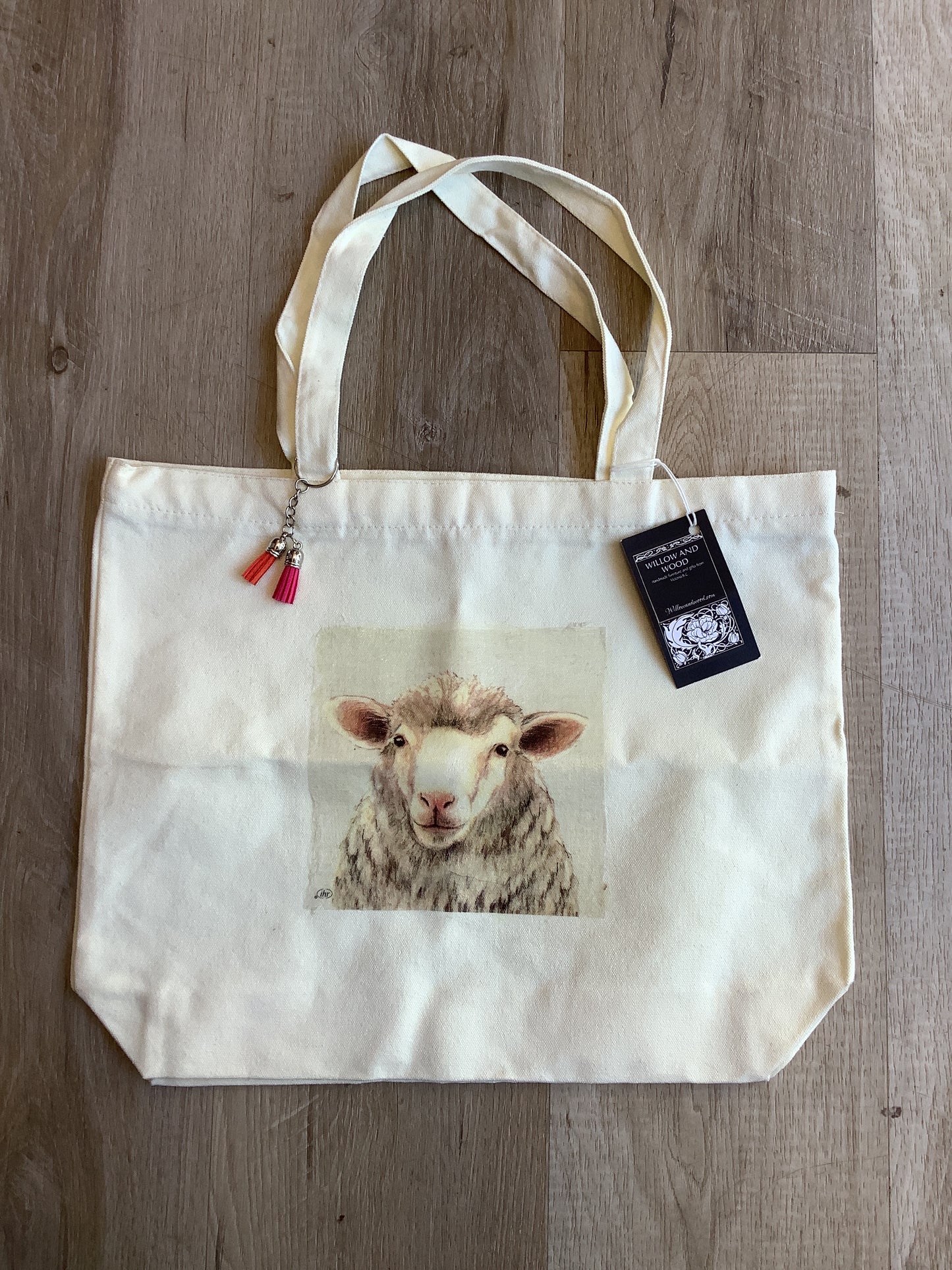 Painted Canvas Tote Bag