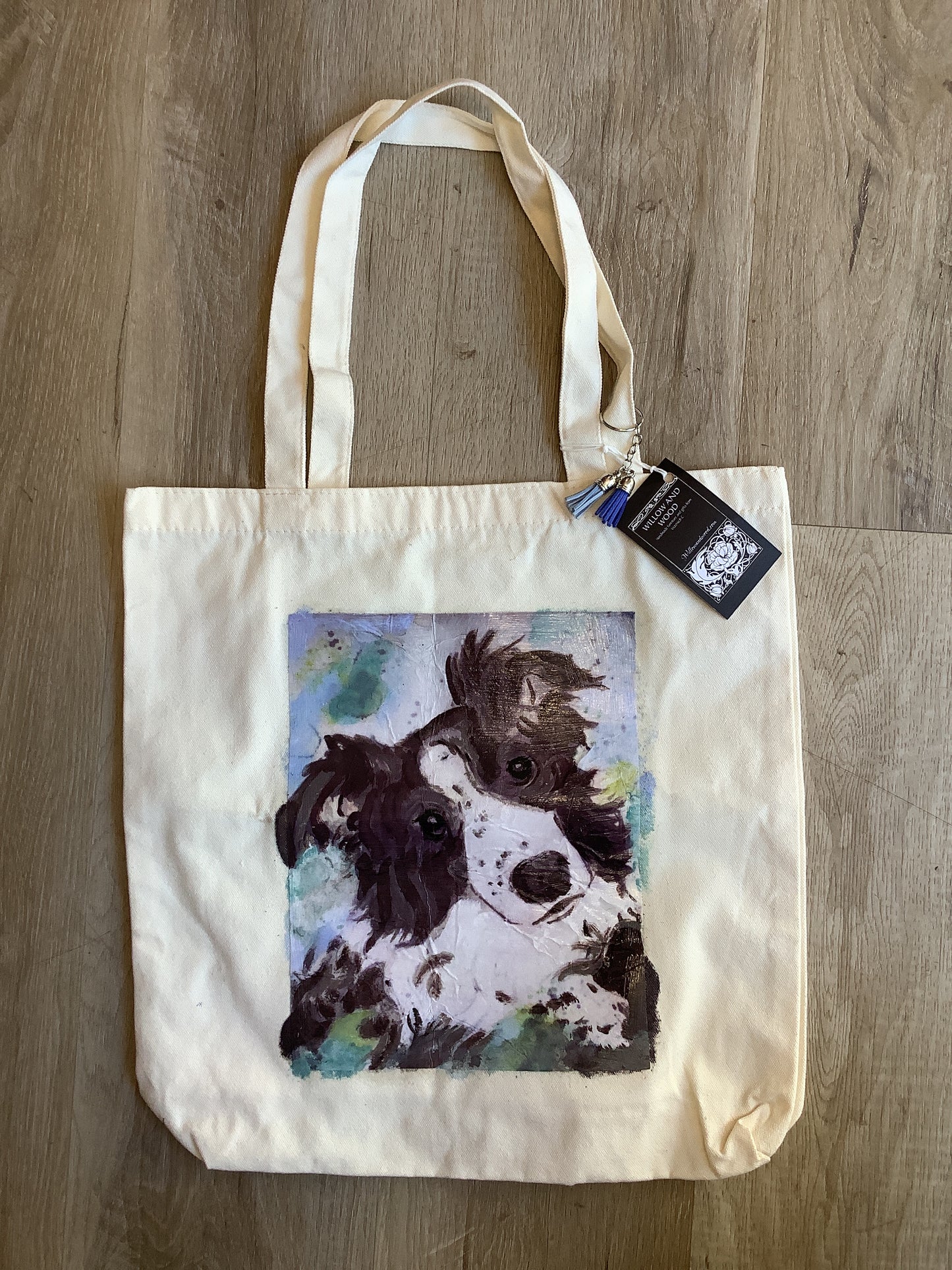 Painted Canvas Tote Bag