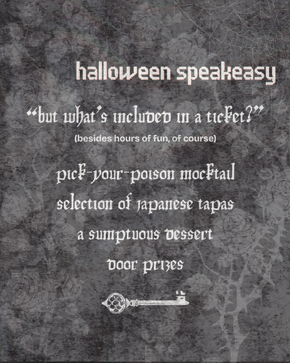 Halloween Speakeasy Night | Crafts, Mocktails & Snacks | October 31, 6:30 - 9