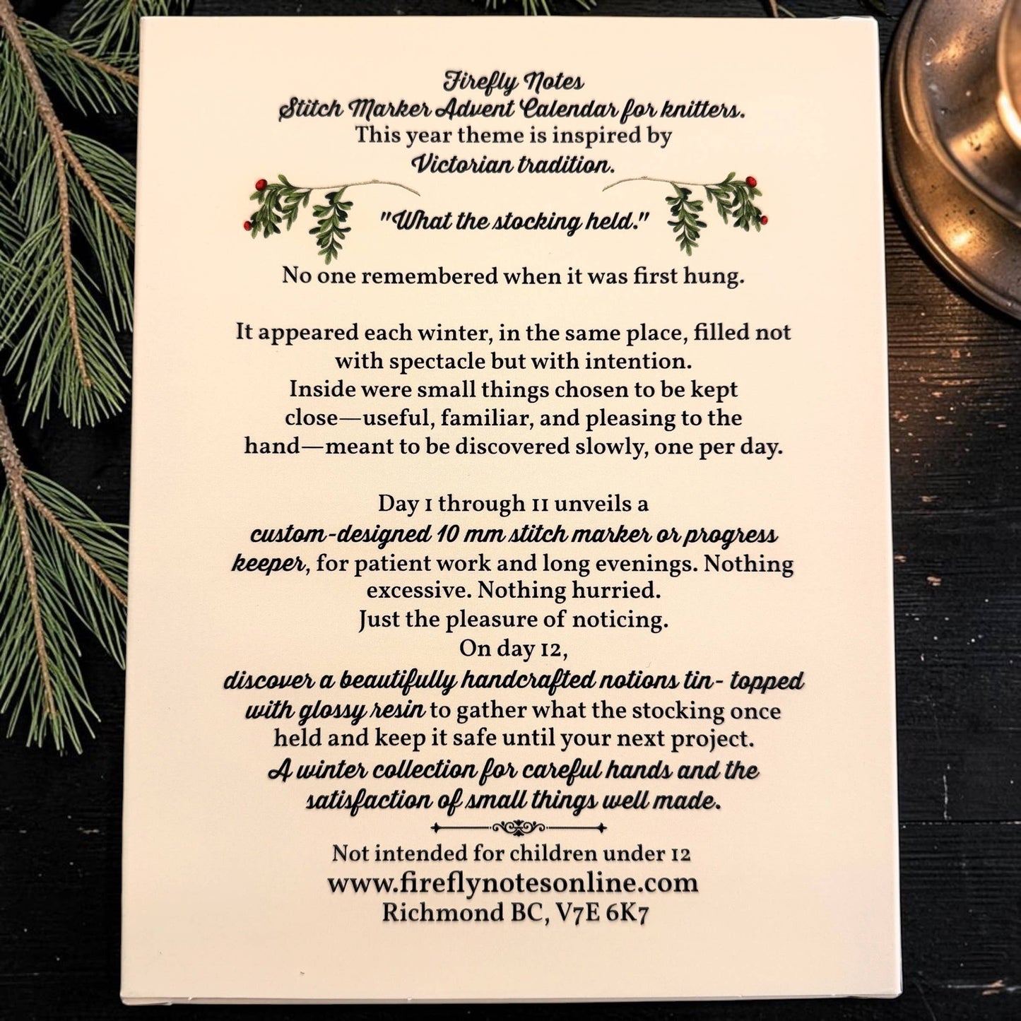 2026 KNITTING Stitch Marker Advent Calendar