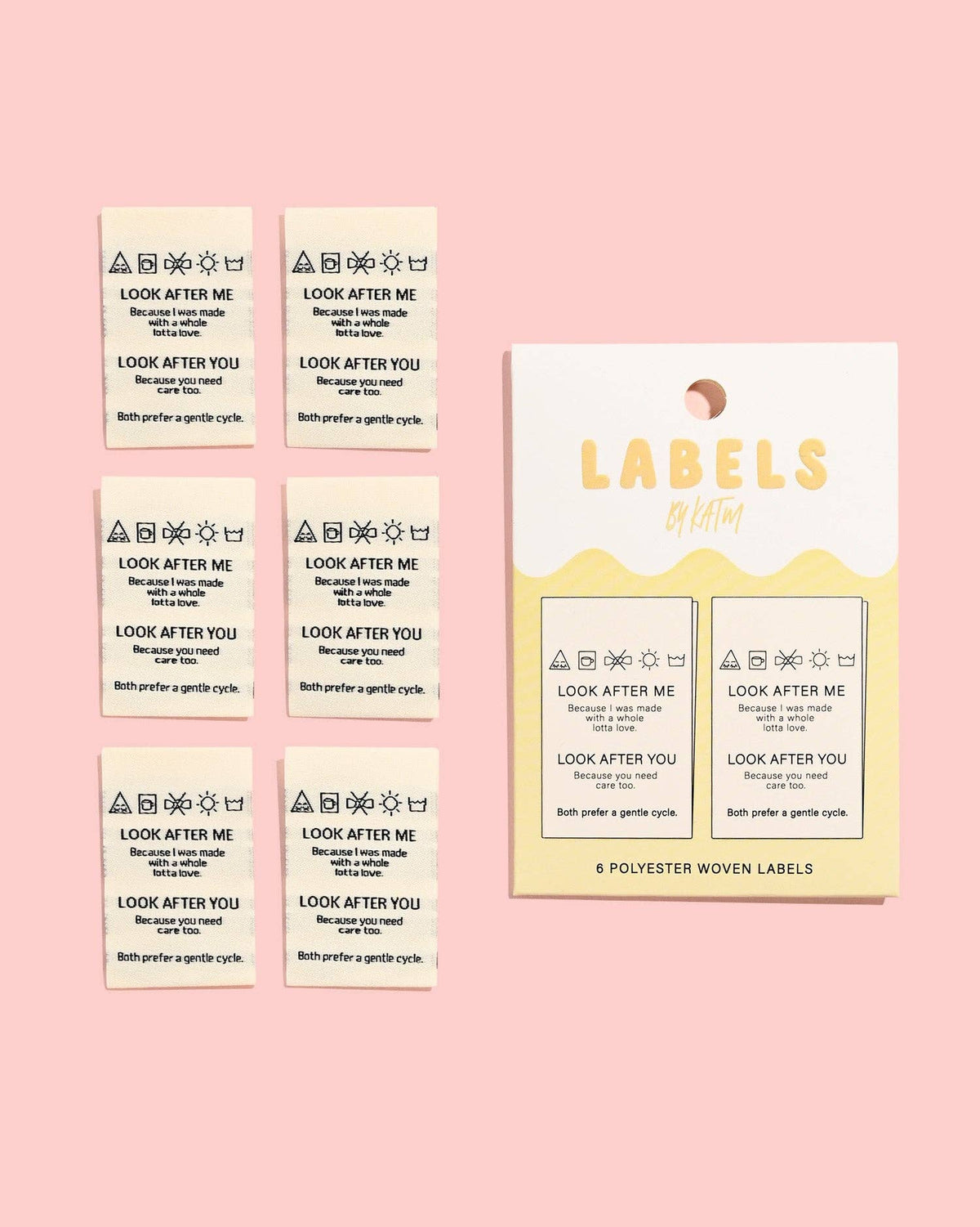 Look After Me, Look After You Woven Labels | Garment Tags