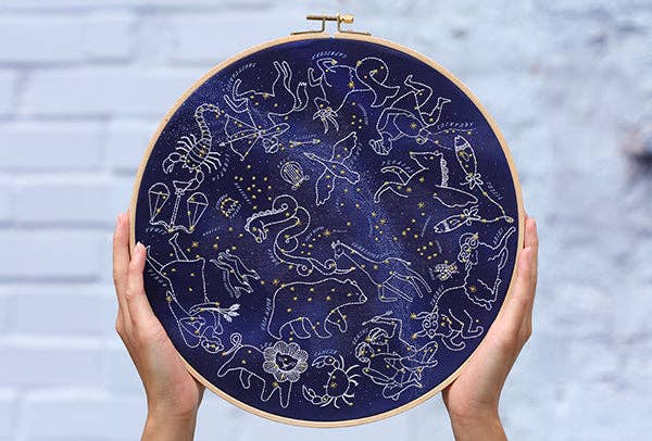 Star Map | 11" Hoop Kit | Embroidery