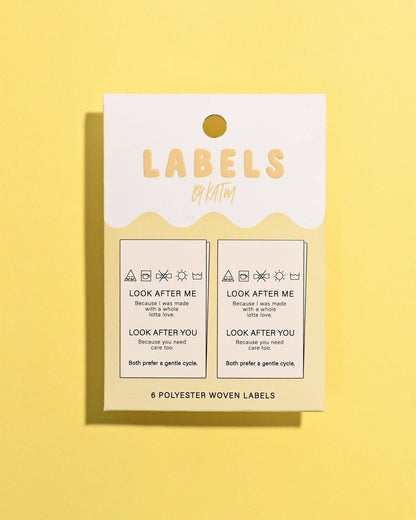 Look After Me, Look After You Woven Labels | Garment Tags