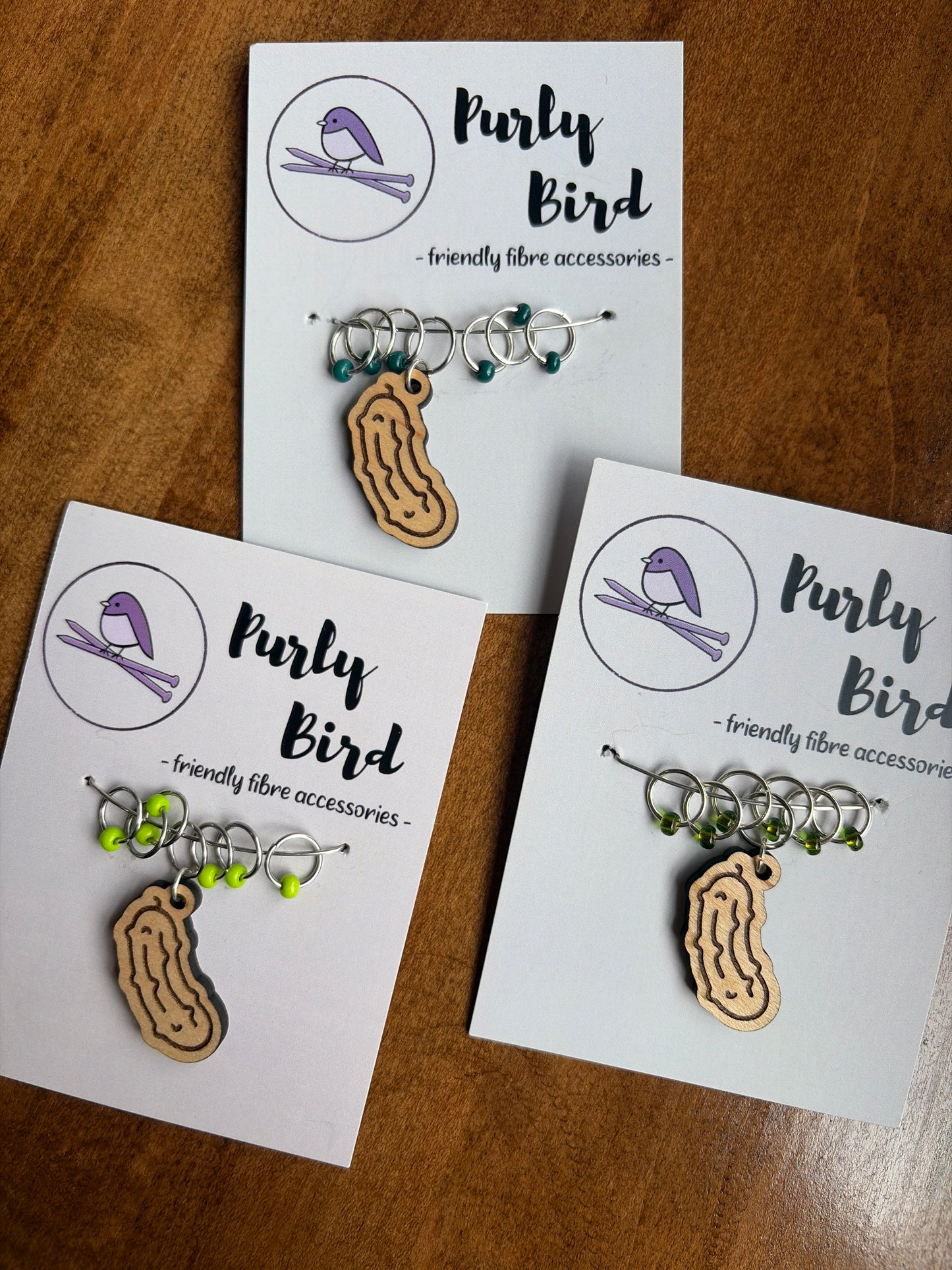 Pickle Charms & Stitch Marker Set | 10mm