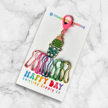 Colour Pop Cactus Stitch Marker & Bulb Pins