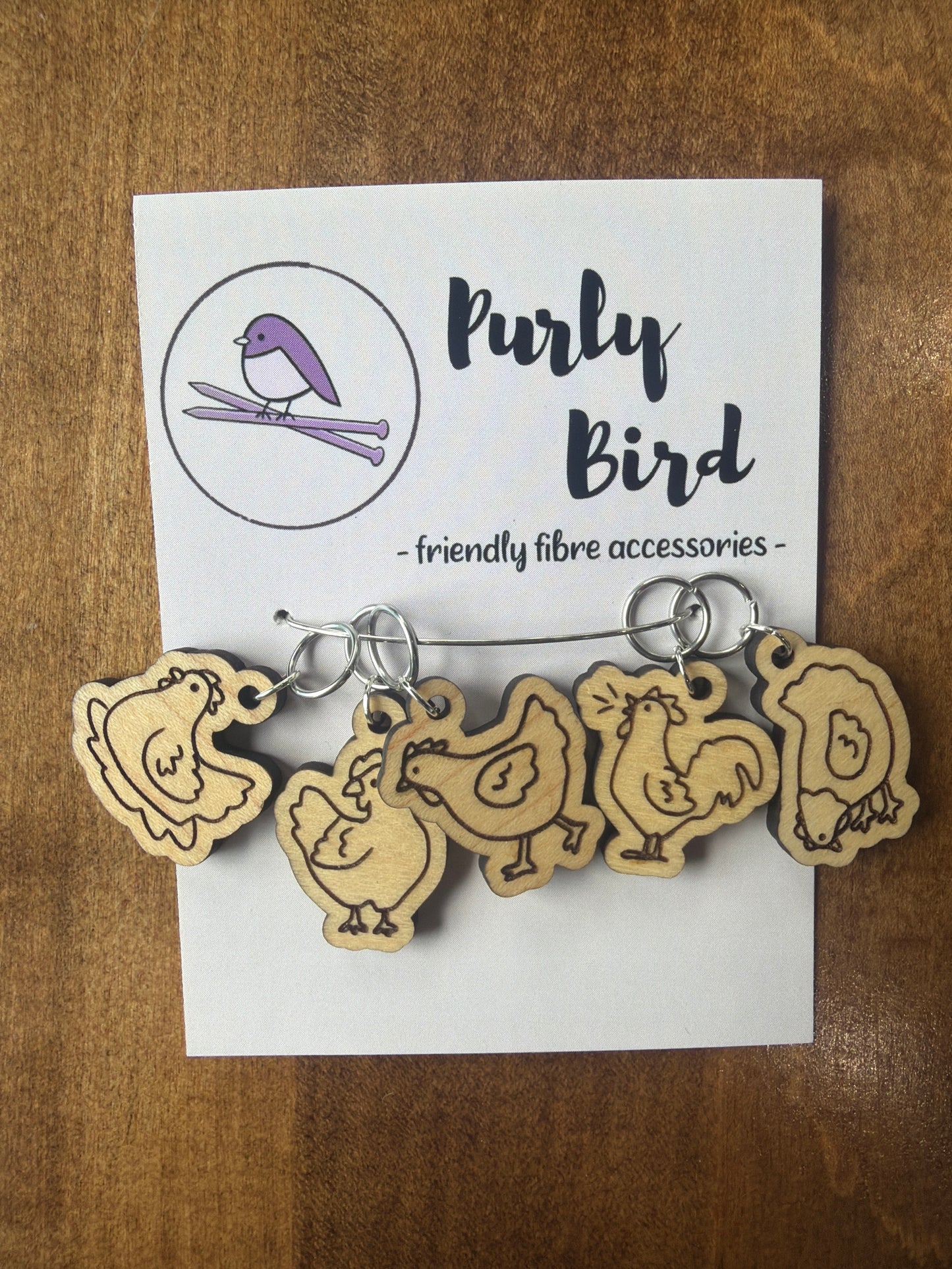 Chicken Stitch Marker Charm Set | 10 mm