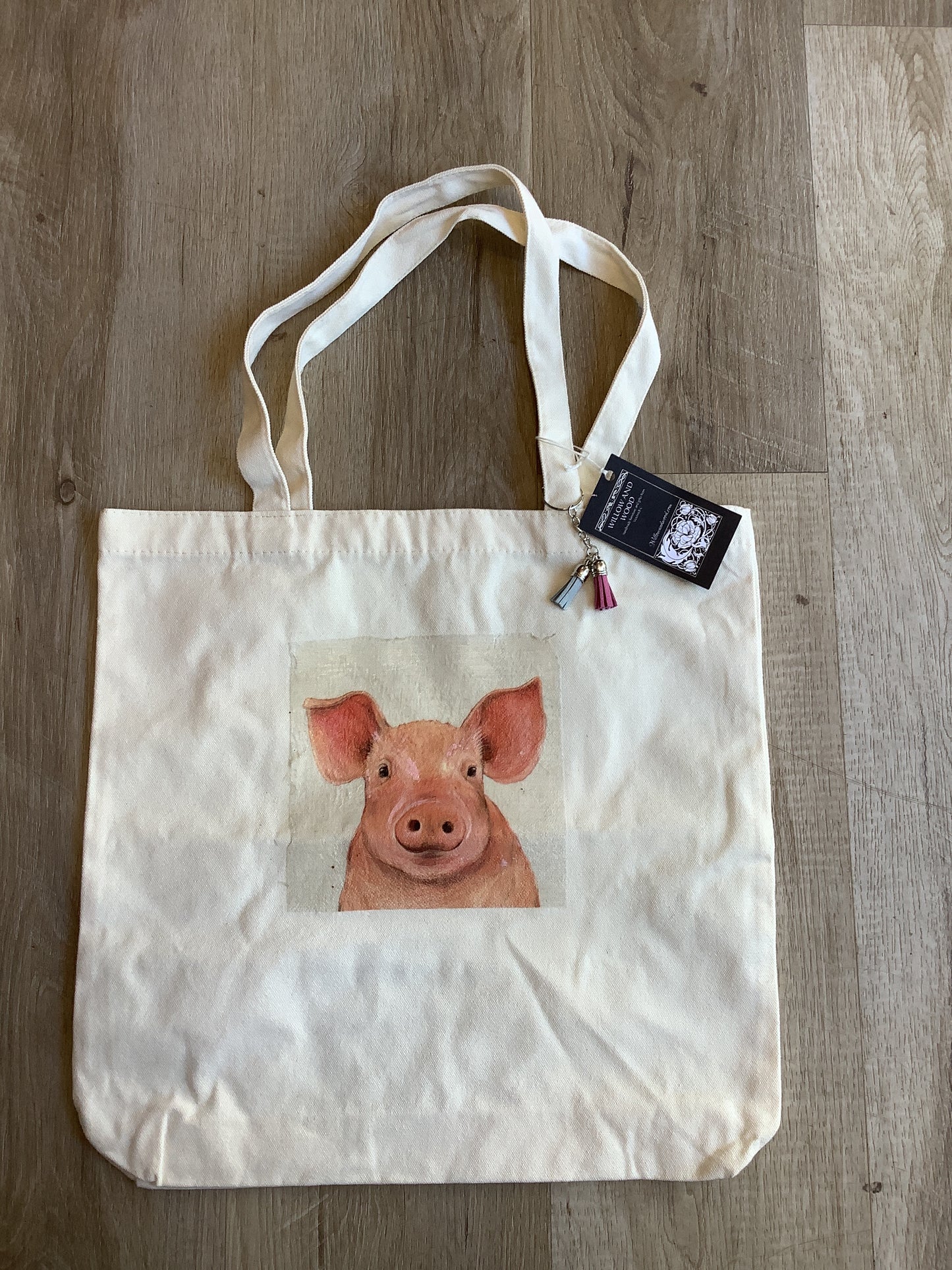Painted Canvas Tote Bag