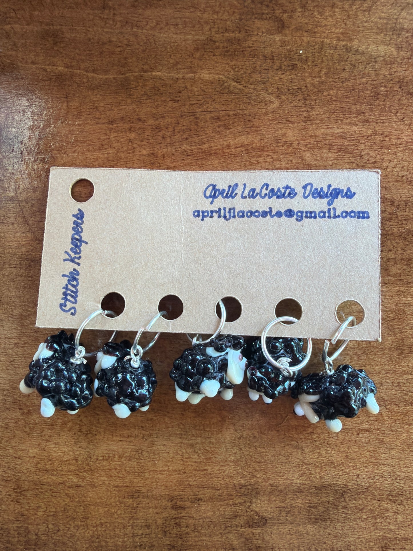 Sheep | Stitch Markers | Lampwork Glass