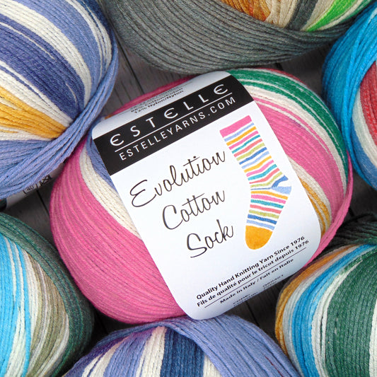 Evolution Cotton Sock | Fingering | Cotton, Nylon