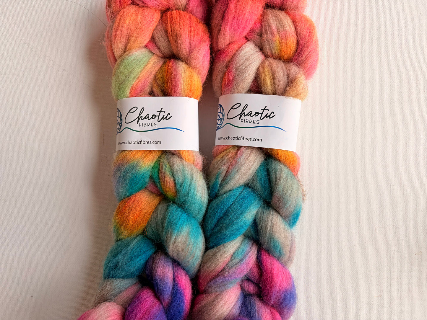 Rainbow Polwarth | Roving | 100g
