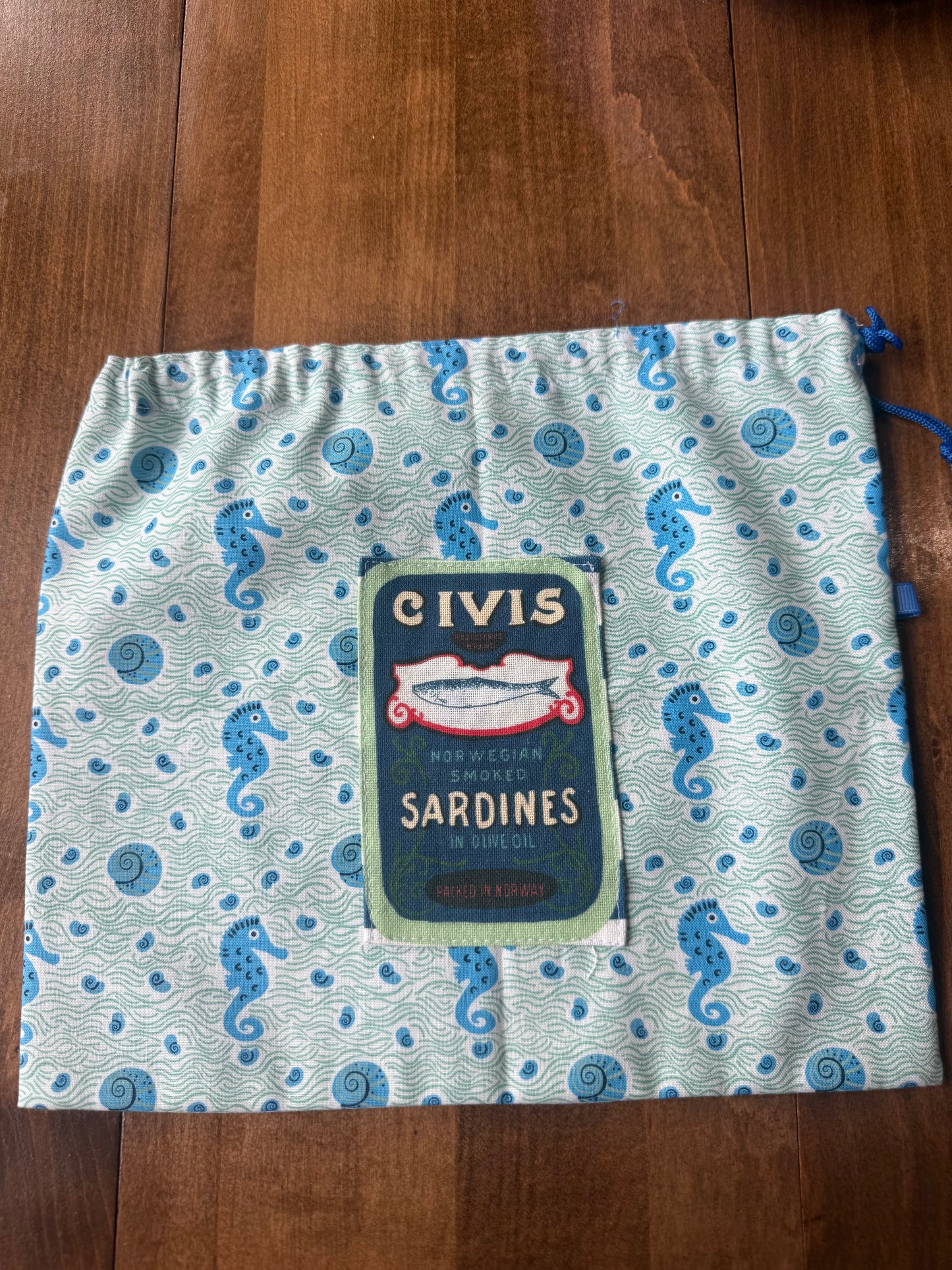 Mini Drawstring Bags | Sardine Theme