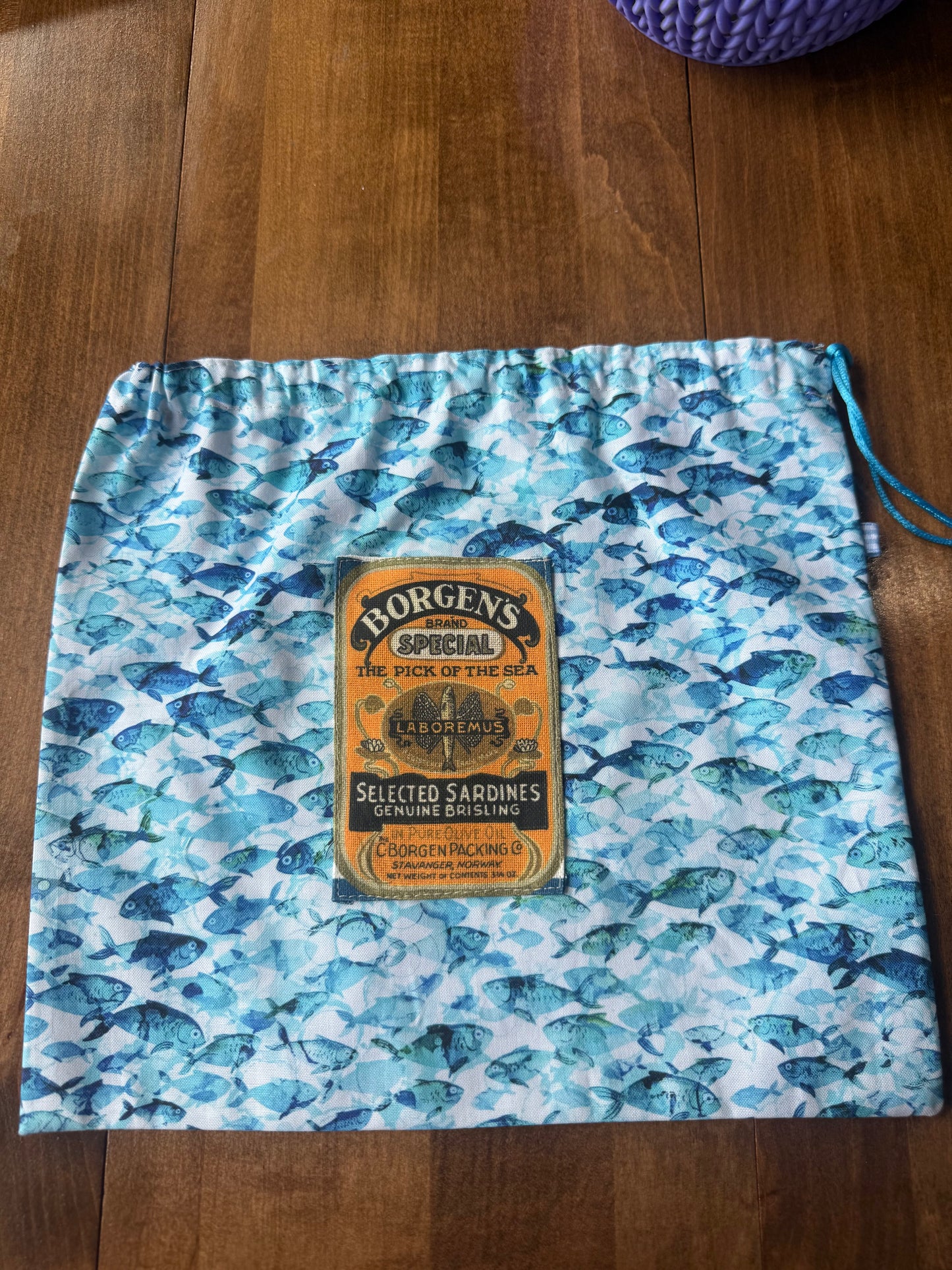 Mini Drawstring Bags | Sardine Theme