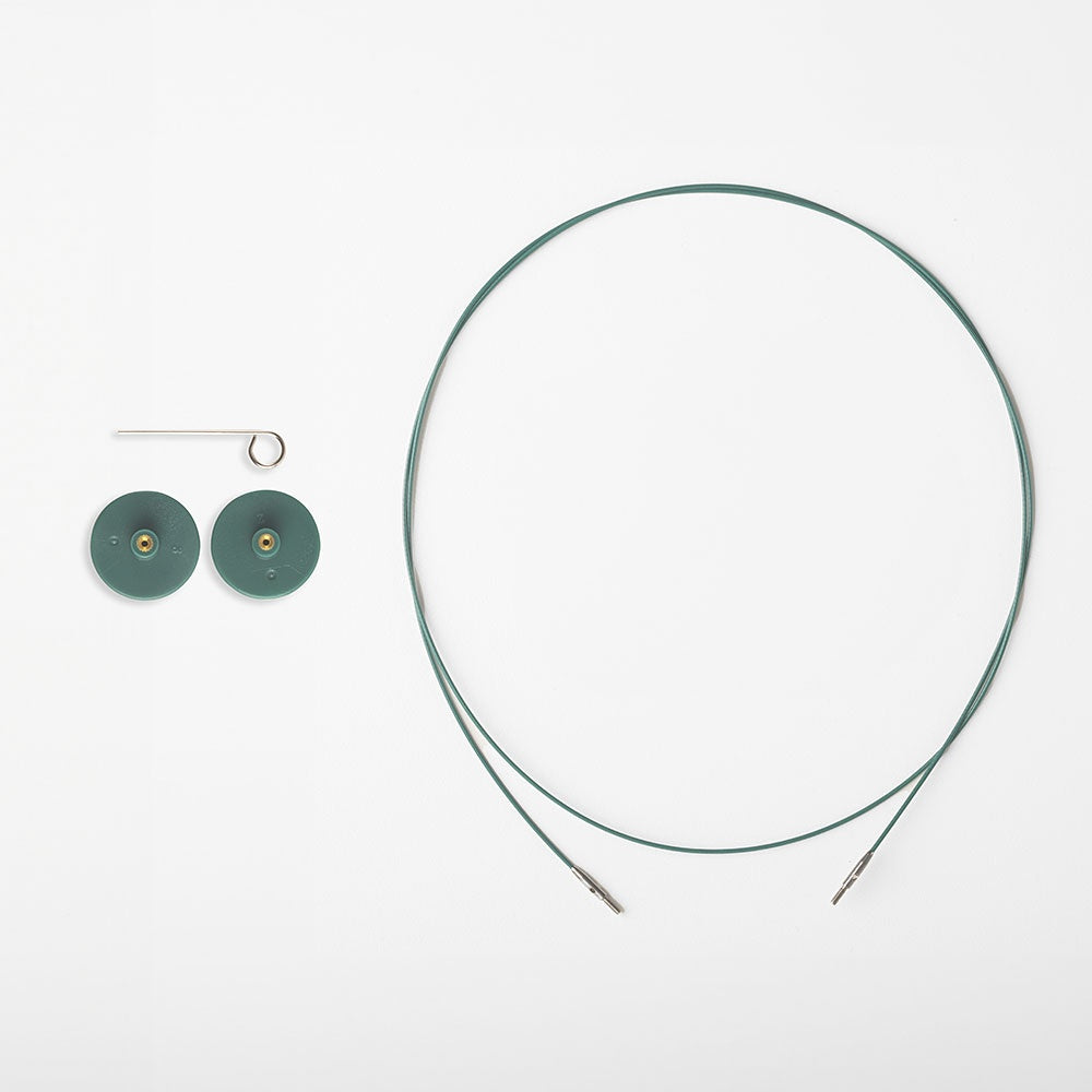 Lace Steel Cable | Interchangeable Cable | Works with Lace Size Knit Picks Needles
