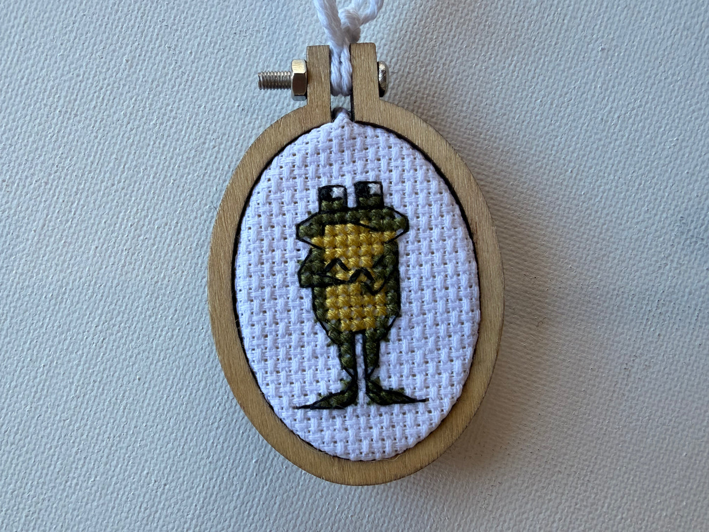 Cross Stitch Art Magnet | Wood Hoop