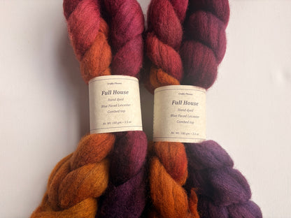 Blue Faced Leicester | Hand Dyed Combed Top