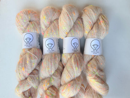 Neon Neps | Fingering | Merino, Alpaca, Donegal, Linen