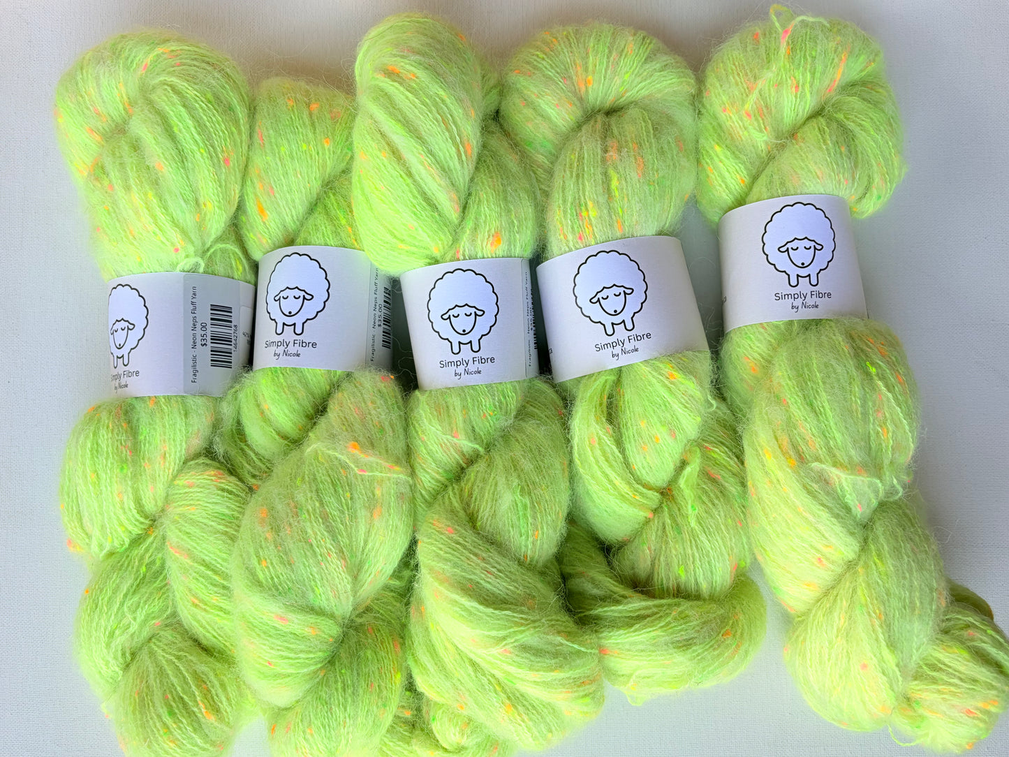 Neon Neps | Fingering | Merino, Alpaca, Donegal, Linen