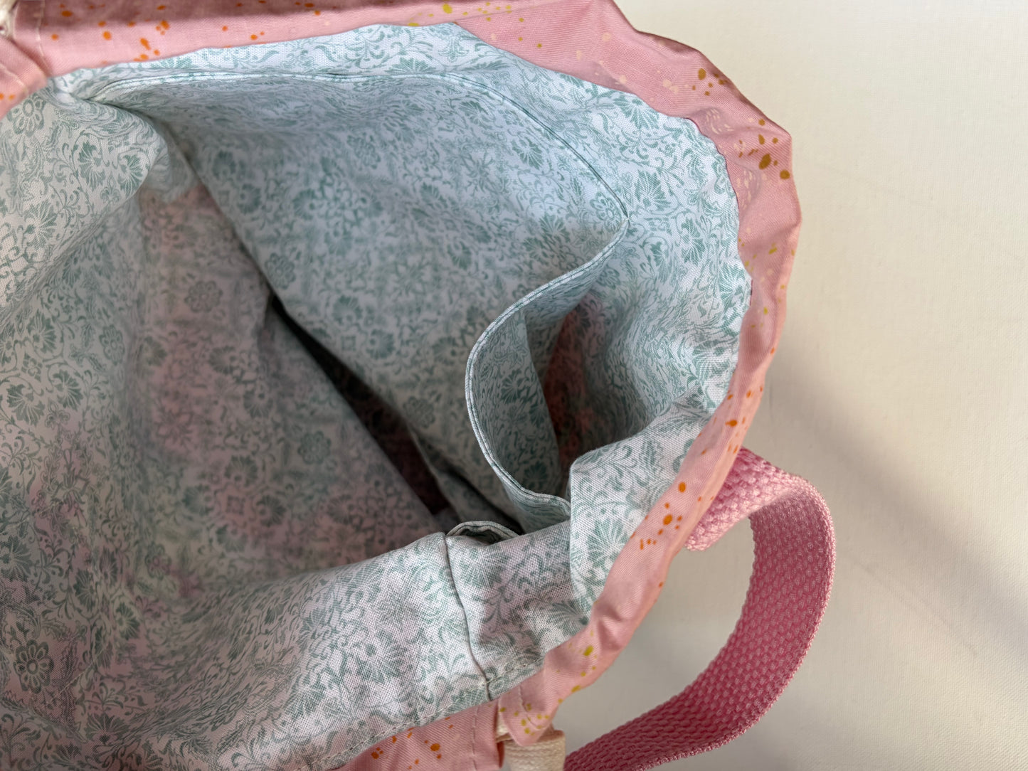 Pink Floral Project Bag
