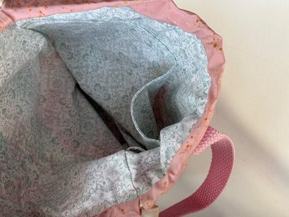 Pink Floral Project Bag