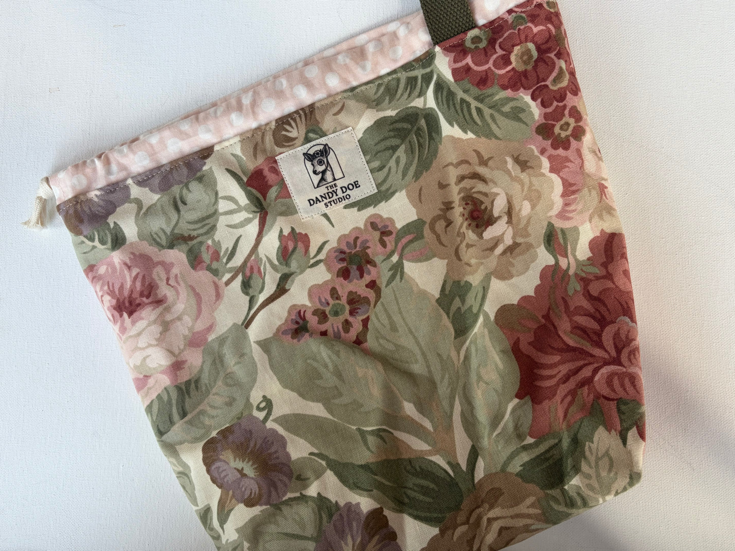 Pastel Floral & Polka Dot Project Bag